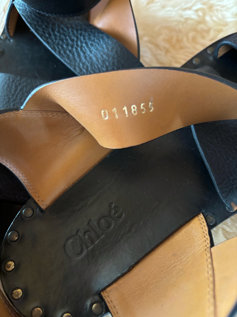 Chloe Karenn Flat Mixed-Media Sandals - Picture 11 of 11